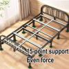 AoForce Fold Up Beds for Adults Metal Folding Bed Frame, No Tools Required 4-fold Design for Easy Storage Ideal for Small Apartments, Guest Rooms, Twin, Black(190 * 90 * 78CM) view 4