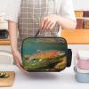 NQLYUT Lunch Bag for Women Men Lunch Box Reusable Brook Trout Fly Fishing Lunch Tote Bag Leakproof Lunch Cooler Bag for Work, 27x21x9cm view 4