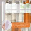 Lnond No Hooks Shower Curtain with Snap in Liner, Orange Grey Abstract Hookless Shower Curtain for Bathroom, Machine Washable, 71" (W) X 74" (H) view 2