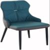 Aimery Kitchen Micro Fiber Leather Dining Chairs Kitchen Living Room Lounge Counter Chairs Sturdy Carbon Steel Metal Legs(Blue+Dark Grey) view 1