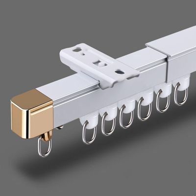 Aluminium Ceiling Curtain Track, White Curtain Track Curtain Rod Wall or Ceiling Mount Curtain Rail System, Ceiling Track for Curtains Room Divider Ceiling Track For Office, Living Room, Bedroom(Top 1