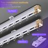 Aluminium Ceiling Curtain Track, White Curtain Track Curtain Rod Wall or Ceiling Mount Curtain Rail System, Ceiling Track for Curtains Room Divider Ceiling Track For Office, Living Room, Bedroom(Top 1 view 3