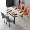 Aimery Kitchen Leather Kitchen Dining Chairs Set of 2 Bedroom Room Balcony Sofa Chair(Orange+Dark Grey) view 2