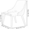Aimery Kitchen Leather Kitchen Dining Chairs Set of 2 Bedroom Room Balcony Sofa Chair(Orange+Dark Grey) view 3