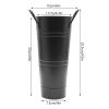 CNCEST 12 Pcs White Metal Flower Buckets, Flower Display Buckets, 9 Inch Metal Vase with Handles, for Home, Garden, Flower Shop, Entrance, Living Room Wedding Flower Display (Black) view 3