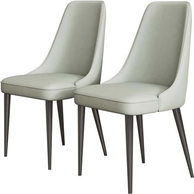 Aimery 2PCS Dining Chair, Built-in Latex Cushion Back Chair, Tech Cloth Comfortable Leisure Chair(A)