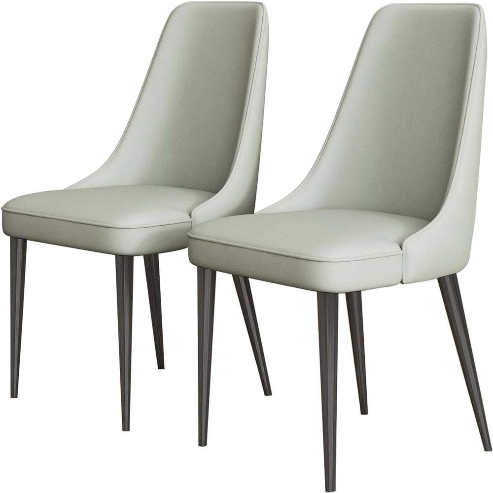 Aimery 2PCS Dining Chair, Built-in Latex Cushion Back Chair, Tech Cloth Comfortable Leisure Chair(A)