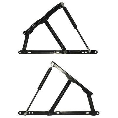 ROFBIHG 1 Pair 53cm Bed Lift Mechanism, Lift Up Storage Bed Frame Hinge Set, Bed Box Hinges Sofa Bed Storage Lift Hinge Spring Mechanism for hinged recliners and beds with Bed Boxes, Black