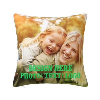 CLOAZKU Custom Love Photo Pillow Case for Boyfriend Girlfriend Couple, Customized Back Cushion Cover with Photo Text Logo, Premium Home Decor and Bedding Supplies, 12"x12"
