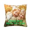 CLOAZKU Custom Love Photo Pillow Case for Boyfriend Girlfriend Couple, Customized Back Cushion Cover with Photo Text Logo, Premium Home Decor and Bedding Supplies, 12"x12" view 1