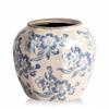 XIUWOUG Blue and White Porcelain Vases for Flowers Ceramic Ginger Jar Vases Chinoiserie Vases for Home Decor,Living Room Decor,G view 1