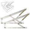 2Pcs Hydraulic Bed Lift Mechanism, Lifting Bed Lift Mechanism, Heavy-Duty Bed Box Spring Hinges,Gas Strut Lift Support, Safety Pneumatic Gas Spring Lid Stay for Toy Box Chest Bench(White,60cm/2ft) view 1
