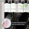 Lnond No Hooks Shower Curtain with Snap in Liner, Black Gold Marble Hookless Shower Curtain for Bathroom,Machine Washable,71" (W) X 74" (H) view 2