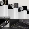 Lnond No Hooks Shower Curtain with Snap in Liner, Black Gold Marble Hookless Shower Curtain for Bathroom,Machine Washable,71" (W) X 74" (H) view 4