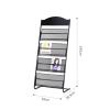 Modern Freestanding Magazine Floor-Standing Magazine Rack Information Rack Storage Rack 4-Layer Newspaper Display Rack Metal Manual Book Rack for Exhibitions, Office Floor Standing Magazine(Gold) view 2
