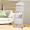 Modern Freestanding Magazine Floor-Standing Magazine Rack Information Rack Storage Rack 4-Layer Newspaper Display Rack Metal Manual Book Rack for Exhibitions, Office Floor Standing Magazine(Gold) view 3