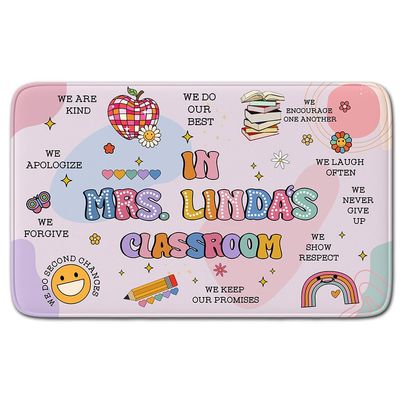 CAPOZEN Feelings Chart Area Rug, Classroom Rug, Mental Health, Calming Corner Rugs for Class, Anti-Skid Fluffy Rugs for Feeling Rug for Nursery School (Cute Classroom Banner, 3' x 5' (Rectangular))