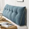 ABJGHYUT Triangular Headboard Pillow Wedge Pillow for Headboard Gap Headboard Pillow Twin Daybed Pillows Backrest Pillow with Side Pockets,F,60x50x20cm view 1