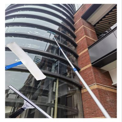Extra Long Spliced Window Cleaning Rods 31 35 40 50 Ft, Washing Kit for Malls/ Tall Skylights/ Outdoor Balcony, Windows Squeegee Clean Tool & Wall Cleaner with Longer Handle - Aluminum(12.2m/40.4ft)