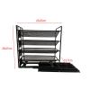 HomeLoft Basics Pull Out Spice Rack Spice Jar Storage for Countertop Kitchen Inside Cabinets, 26.67cmx12.7cmx26.67cm, Black view 2