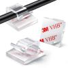 KGROTE 100PCS Cable Clips, Adhesive Wire Clips Strong Cord Clips Wire Holders, Cable Management Clips for Desk, Wall, Car, TV, Ethernet Cable (Clear, Medium) view 1