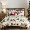 Levtex Home - Tatum Pines Comforter Set - Full/Queen Comforter + Two Standard Pillow Cases - Christmas Cabin - Red, Green, Brown, White - Comforter (90 x 94in.) and Pillow Case (26 x 20in.) - Cotton view 1