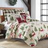Levtex Home - Tatum Pines Comforter Set - Full/Queen Comforter + Two Standard Pillow Cases - Christmas Cabin - Red, Green, Brown, White - Comforter (90 x 94in.) and Pillow Case (26 x 20in.) - Cotton view 2