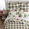 Levtex Home - Tatum Pines Bedspread Set - Queen Bedspread and Two Standard Shams - Christmas Cabin - Red, Green, Brown and White - Bedspread (110X106in.) and Shams (20x26in.) - Cotton view 3