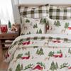 Levtex Home - Tatum Pines Bedspread Set - Queen Bedspread and Two Standard Shams - Christmas Cabin - Red, Green, Brown and White - Bedspread (110X106in.) and Shams (20x26in.) - Cotton view 4