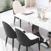 2Pcs/ Set Dining Chairs - Ergonomic PU-Leather Chairs with Solid Wood Metal Legs & Backrest, Modern Desk Chair for Living Room, Dining Room, Black view 4