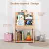 Woodtoe 5 Tier Montessori Bookshelf with Toy Storage, Large Toddler Bookshelf with Chalkboard, Baby Bookcase Book Display Shelve for Kids Bedroom, Nursery, Classroom, Kids Furniture for Boys Girls 1+ view 4