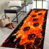 3D Optical Illusion Flame Runner Rugs 2x8ft Red Flame Lava Rug for Hallway,Abstract Rock Crackle Visual Trap Washable Kitchen Rugs,Floor is Lava Carpet Runners for Kids Room Playroom view 4