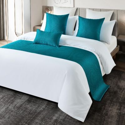 HSTANGKY Bed Runners Bed Scarf Hotel Bedding Coverlet Solid Color Bedspread Protection Luxury Bed End Towel Morden Home Bed Decoration Bed Throws for Foot of Bed-Green||Full/Double 19.7 x 82.6