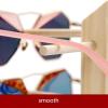 Glasses Holder Stand Solid Wood Glass Display Holder Sunglass Display Holder Wood Glass Display Rack Double Linen Glass Showcase Spectacle Holder(2) view 3