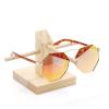 Glasses Holder Stand Solid Wood Glass Display Holder Sunglass Display Holder Wood Glass Display Rack Double Linen Glass Showcase Spectacle Holder(1) view 1