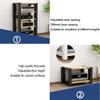 OUKEJNM Media Storage Cabinet AV Media Stand 2 3 4 Tier Wooden Shelf Height Adjustable Audio/Video Component Cabinet, Corner Shelves HiFi Rack Entertainment Amplifier Rack(Walnut,3 Tier 60x50x60cm) view 3