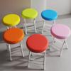 ZYXQQJ Cushioned Padded Folding Stool 50cm/20in Portable Collapsible Counter Height Bar Stool Stackable Foldable Chairs for Adults(White Frame Dark Green) view 3