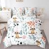 Erosebridal Meerkat Kids Comforter Set Queen 7 Piece Cartoon Animal Print Bed in a Bag Cute Love Heart Room Decor,Green Leaf Pink Floral Bedding Set with Fitted Sheet,Flat Sheet,Pillow Cases & Covers view 1
