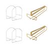 LINFIDITE 4 Pack Dish Racks White and Gold Wine Glass Holder 2 Pack view 1