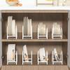 LINFIDITE 4 Pack Dish Racks White and Gold Wine Glass Holder 2 Pack view 3