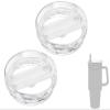 40oz Tumbler Lids Replacement for Stanley Cup,Replacement Spill Proof Splash Resistant Tumbler Lids Reusable Tumbler Cover for Stanley and More Coffee Mugs (Lily White) view 1