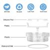 40oz Tumbler Lids Replacement for Stanley Cup,Replacement Spill Proof Splash Resistant Tumbler Lids Reusable Tumbler Cover for Stanley and More Coffee Mugs (Lily White) view 3