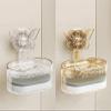 HYAOYMEND Butterfly suction cup soap box wall mounted non-punch household high-end bathroom wall high-end drain soap box view 1