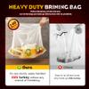 Brine Bags for Turkey, 3 Pack, 26"22", Extra Large Brining Bag Holds up 35lb, Thickened Turkey Brine Bag with 3 Cotton Strings, Double Zip-lock Seal Brining Bags for Turkey, Chicken, Beef, Pork, Ham view 4