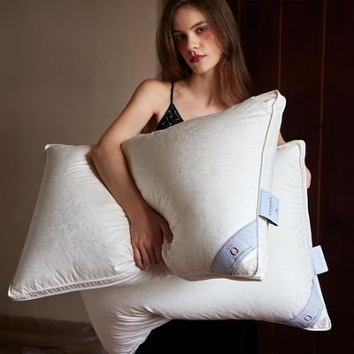 900 F.P Silk Pure Iceland Goose Down PillowIceland White Goose DownLow,Medium,High Back Sleeper,Back Sleep,Silk,Cotton,20 * 30inches,25oz