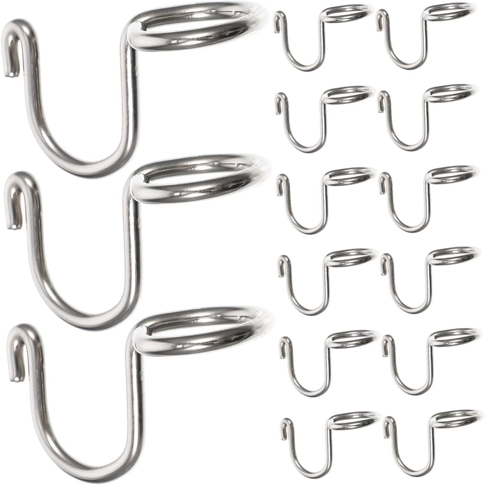 NPQPNAFC 15pcs Saving Connection Stainless Steel Hook Wardrobes Space Buckle Clo Hooks Wardrobe Connecting Clips Multi-Layer Metal for Mini Cabinet Clothes Connector Hanger Hangers(Silver,4.7X2.5cm)
