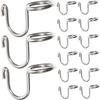 NPQPNAFC 15pcs Saving Connection Stainless Steel Hook Wardrobes Space Buckle Clo Hooks Wardrobe Connecting Clips Multi-Layer Metal for Mini Cabinet Clothes Connector Hanger Hangers(Silver,4.7X2.5cm) view 1