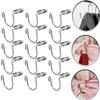 NPQPNAFC 15pcs Saving Connection Stainless Steel Hook Wardrobes Space Buckle Clo Hooks Wardrobe Connecting Clips Multi-Layer Metal for Mini Cabinet Clothes Connector Hanger Hangers(Silver,4.7X2.5cm) view 4