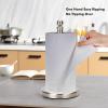 Exilon Paper Towel Holder Countertop with Weighted Base, One-Handed Design No Tipping Over, Stainless Steel Paper Towel Holder Stand in Brushed Nickel Finish view 2