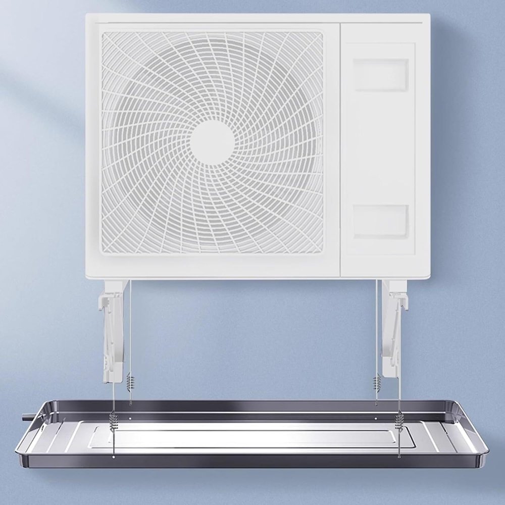 YONGYILI Air Conditioner Condensate Drain Pan, Outdoor Stainless Steel Universal Ac Drip Cushion Water Collecting Drainage Pan,for Window Ac and Mini Split Units(1-2p 85x40cm/34x16in)